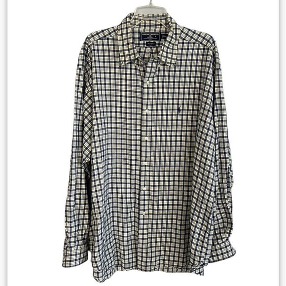 Men’s Ralph Lauren Sport 2XL XXL oxford plaid vintage shirt big & tall - Picture 1 of 11